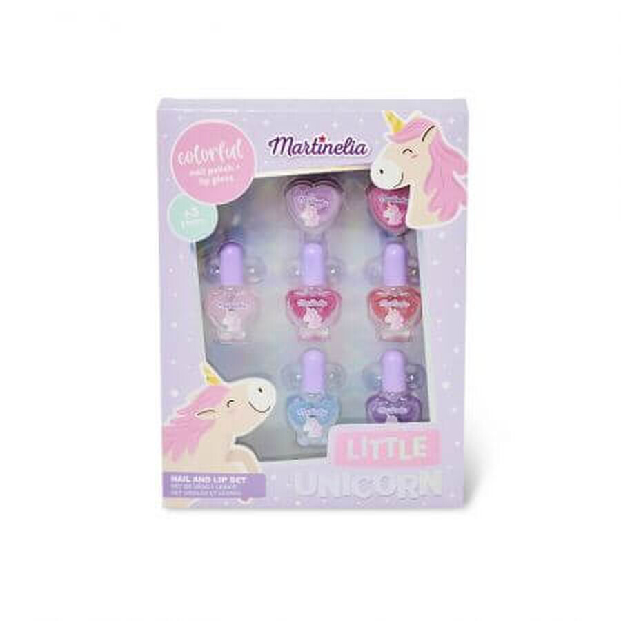 Set de uñas y labios Little Unicorn, Martinelia