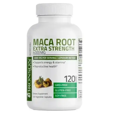 Ultra Extracto de Raíz de Maca 4000 mg, 120 cápsulas, Bronson