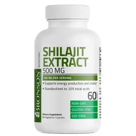 Estratto di Shilajit Mumio 500 mg, 120 capsule, Bronson