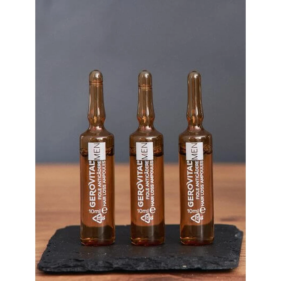Gerovital Men intensywna kuracja przeciw wypadaniu włosów, 10 fiolek x 10 ml, Farmec: ceny i cechy