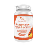 Enzima digestiva, Enzimas+ Papaya&amp; Piña, 60cps, Nutrisential®.