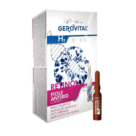 Gerovital H3 Retinol antirimpelampullen, 10 ampullen x 2 ml, Farmec