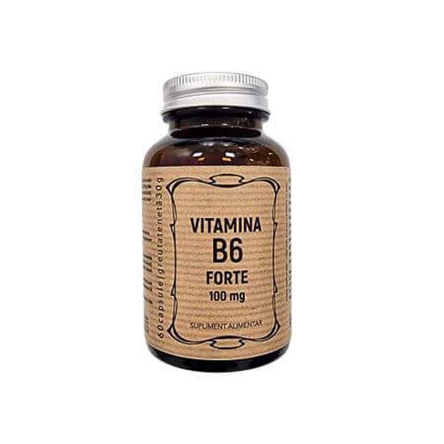 Vitamina B6 Forte 100 mg, 60 cápsulas, Remedia