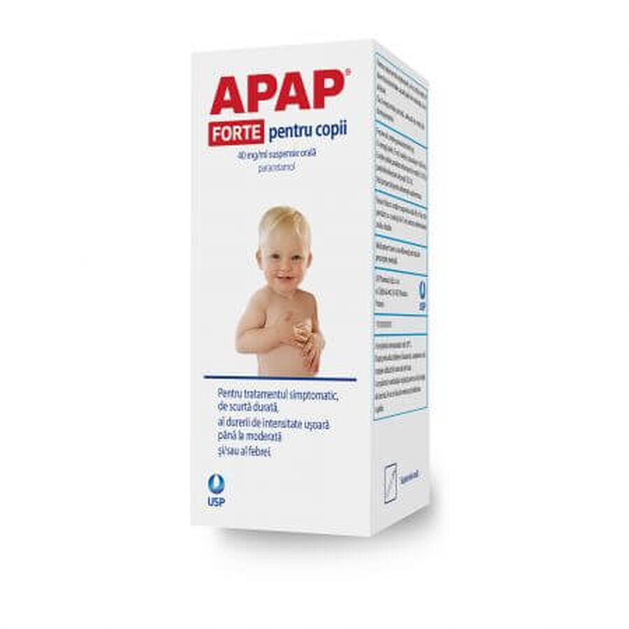 Apap Forte para niños, 40 mg/ml suspensión oral, 85 ml, USP