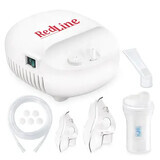 Dispositivo de aerosol RedLine NB-230C, mascarilla para niños y adultos, vaso nebulizador, partículas de 4 micras, nebulizador inhalador con compresor