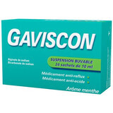 Gaviscon Menthol, 24 sachets, Reckitt Benckiser Healthcare