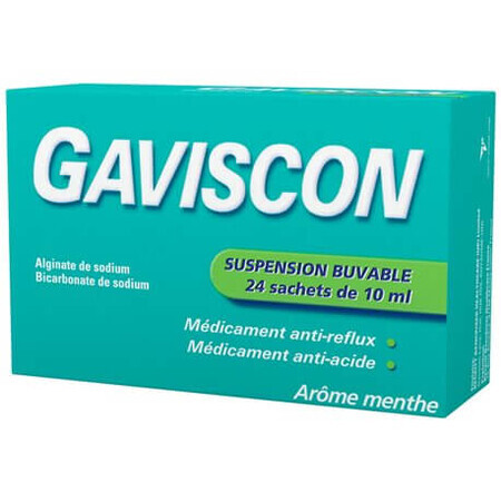 Gaviscon Mentol, 24 sobres, Reckitt Benckiser Healthcare