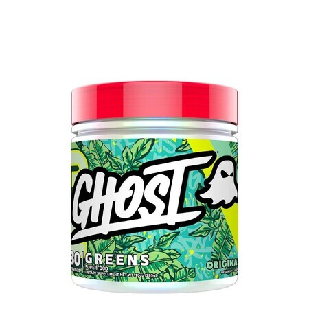 GHOST® Greens, Mezcla de superalimentos verdes con sabor natural, 285 g, GNC