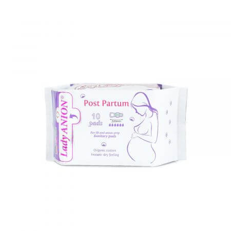 Absorbente Postparto, 10 uds, Lady Anion