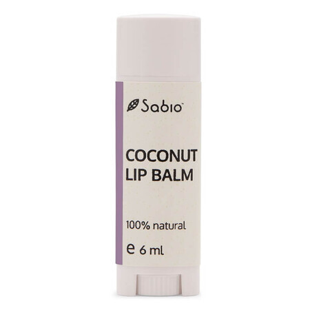 Balsamo labbra al cocco, 6 ml, Sabio