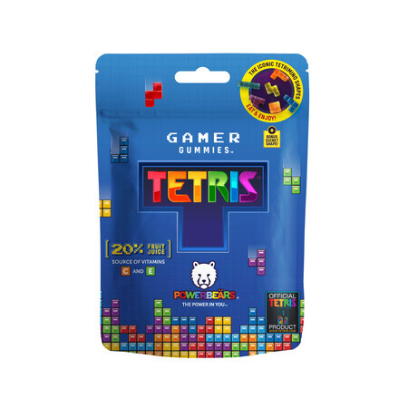 Gummy gelei met vitamine C en E Tetris, 125 g, Powerbears