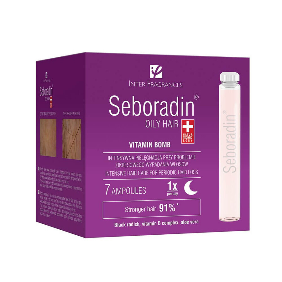 Ampoules pour cheveux gras Seboradin Oily, 7 pièces, Lara