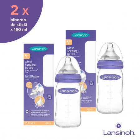 Glasflaschenpackung, 2 x 160 ml, Lansinoh