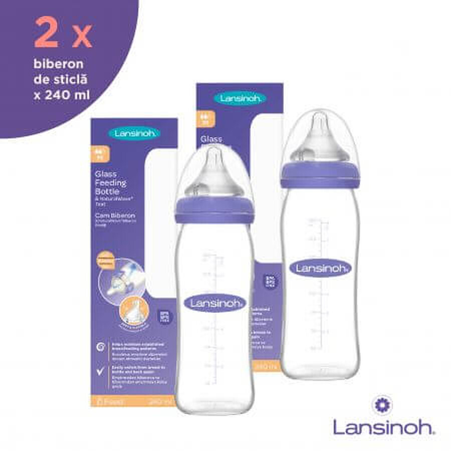 Envase de cristal, 2 x 240 ml, Lansinoh