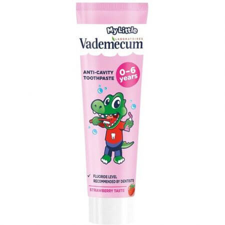 Pasta dentífrica infantil sabor fresa, 0 - 6 años, 50 ml, Vademecum