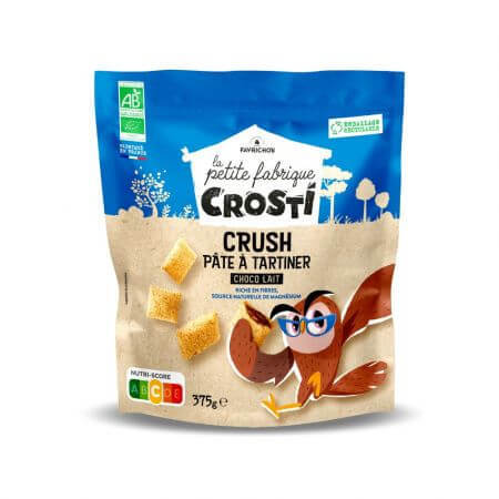 Cuscini Bio con crema al cioccolato al latte, 375g, Crosti