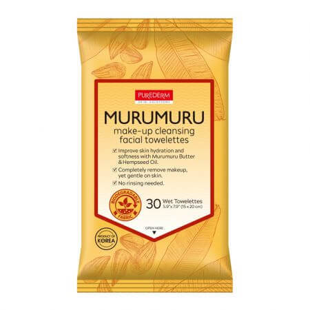 Salviette detergenti con MuruMuru, 30 pz, Purederm