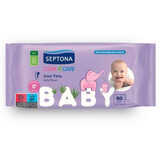 Wet wipes with aloe vera for babies, 60 pcs, Septona