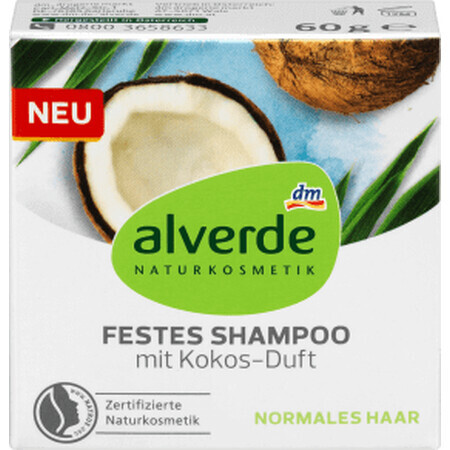 Alverde Naturkosmetik Champú sólido con coco, 60 g