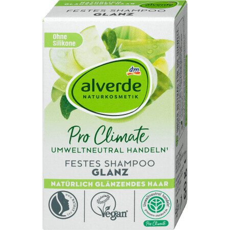 Alverde Naturkosmetik Shampoo solido per la lucentezza dei capelli Pro Climate, 60 g