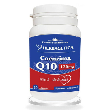 Coenzima Q10, 125 mg, 60 cápsulas, Herbagetica