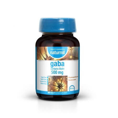 Gaba, 500 mg, 60 tablets, Naturmil