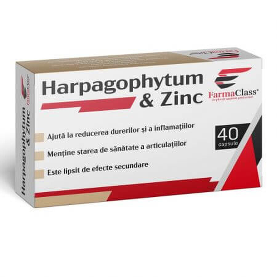 Harpagophytum &amp; Zink, 40 capsules, FarmaClass