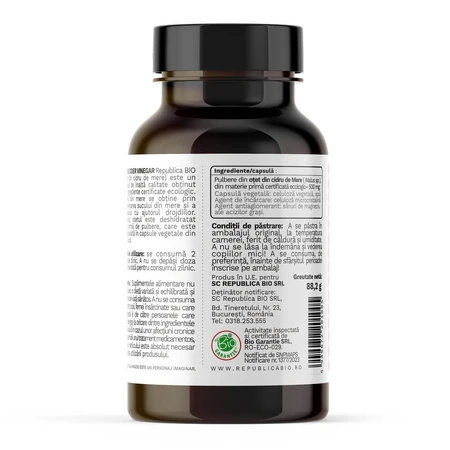 Vinagre de manzana bio, 120 cápsulas, Republica Bio