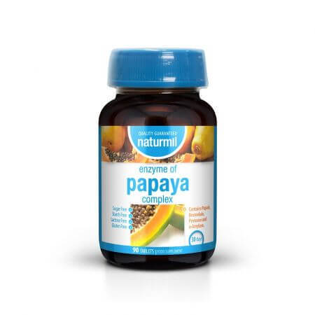 Papaya Complex Enzimas, 90 comprimido, Naturmil