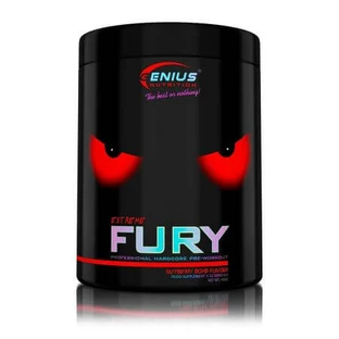 Preworkout Fury bomba extrema de frambuesa, 400 g, Genius Nutrition