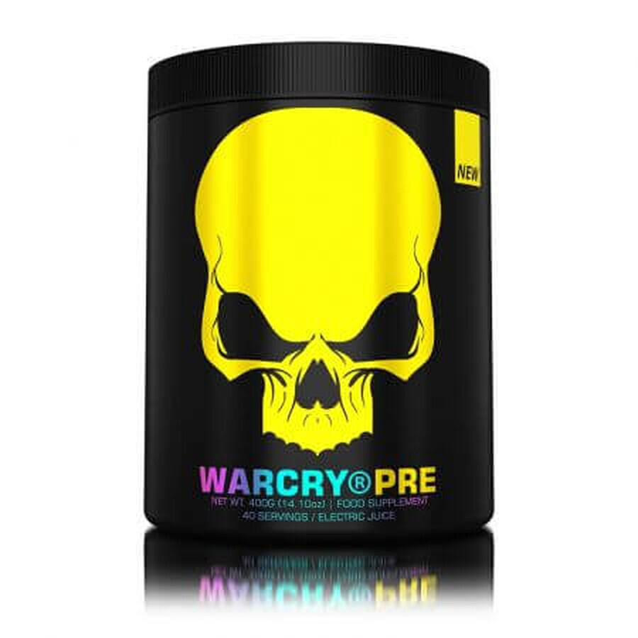 Pre-Entrenamiento Warcry Sabor Zumo Eléctrico, 400 g, Genius Nutrition