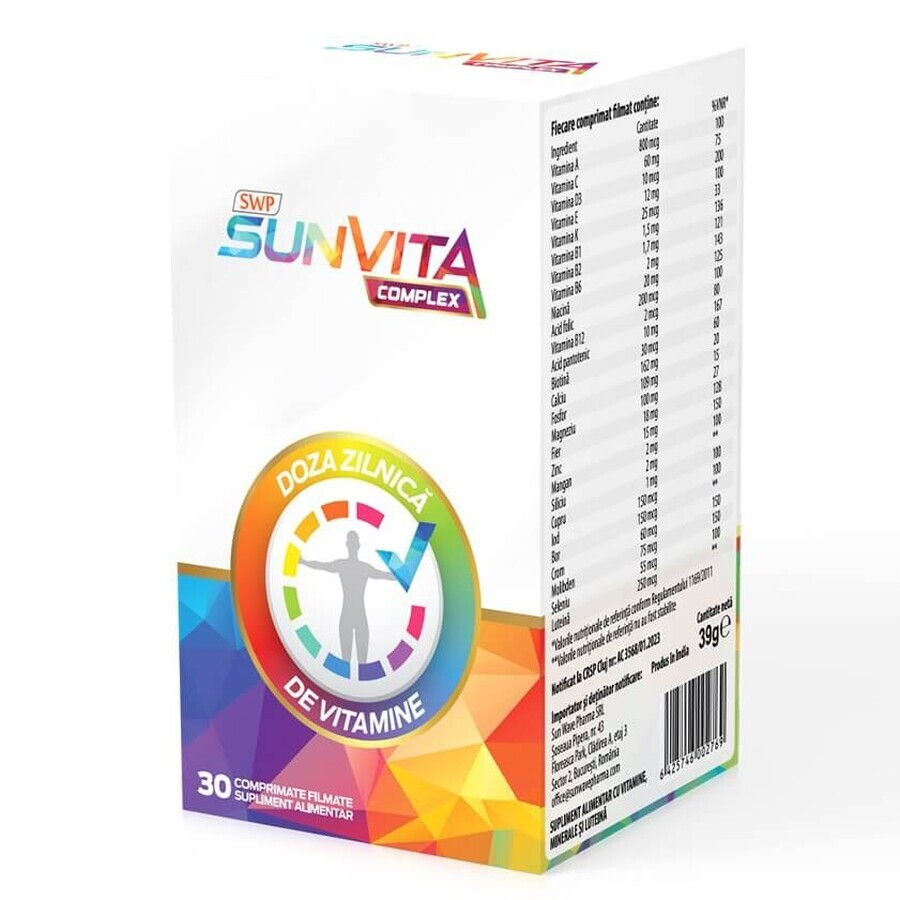 SunVita Complex, 30 comprimidos, Sun Wave Pharma