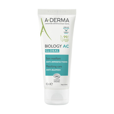 A-Derma Biology AC Crema matificante C, 40 ml