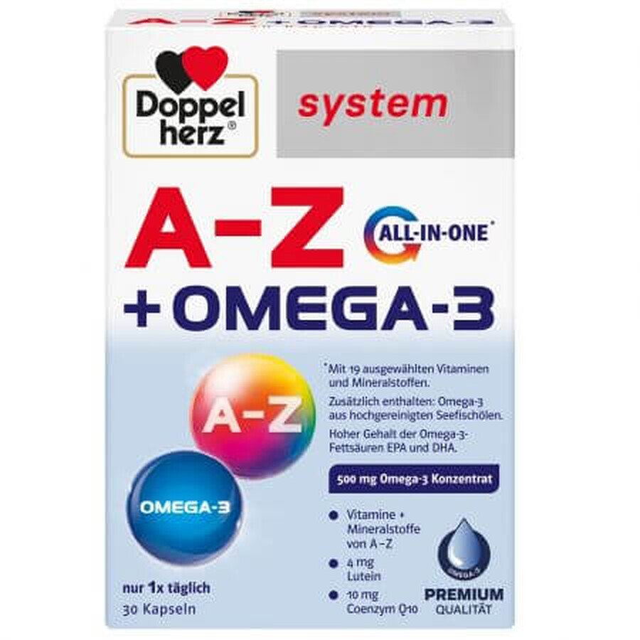 A - Z + OMEGA-3, 30 cápsulas, Doppelherz