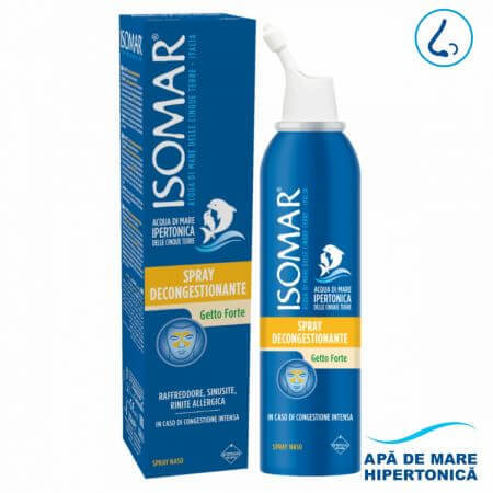 Getto Forte Hipertónico descongestionante agua de mar spray nasal, 200 ml, Isomar