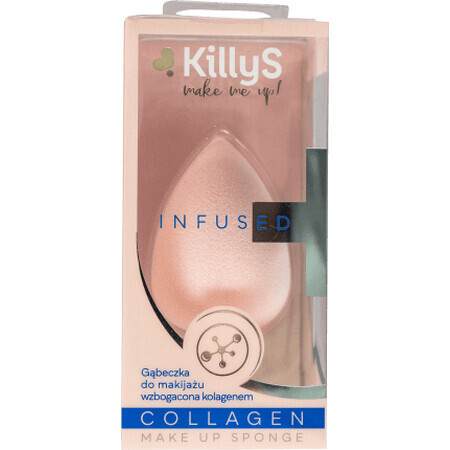 Esponja de maquillaje con colágeno KillyS, 1 unidad