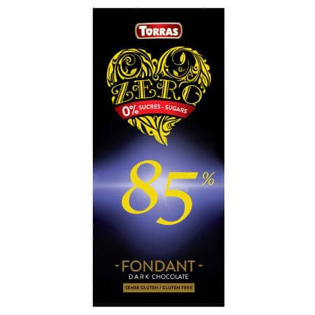 Ciocolata neagra cu 85% cacao, 75 g, Torras