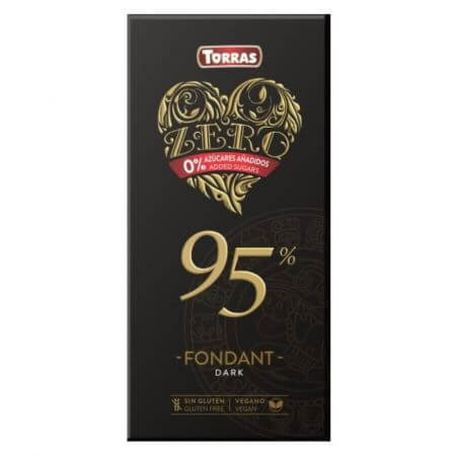 Dark chocolate with 95% cocoa, 75 g, Torras