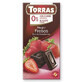 Chocolate negro con fresas, 75 g, Torras