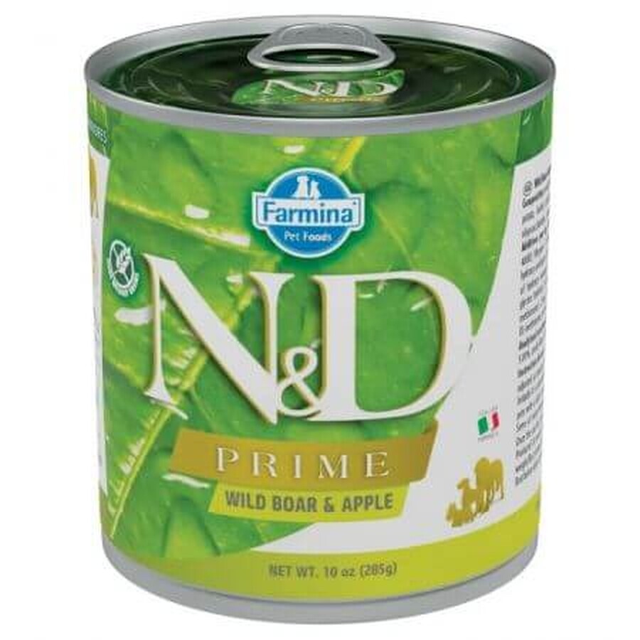 Comida húmeda con jabalí y manzana para perros N&amp;D Prime, 285 g, Farmina