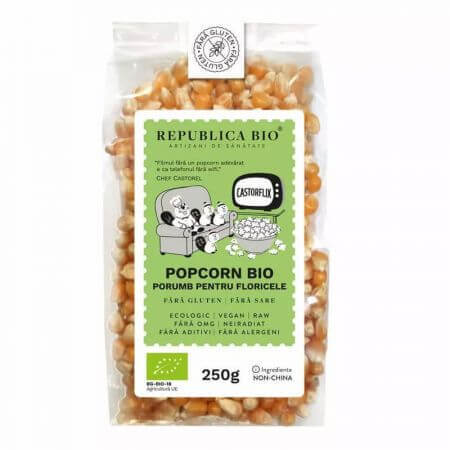 Biologische popcornmaïs, 250 g, Republica Bio