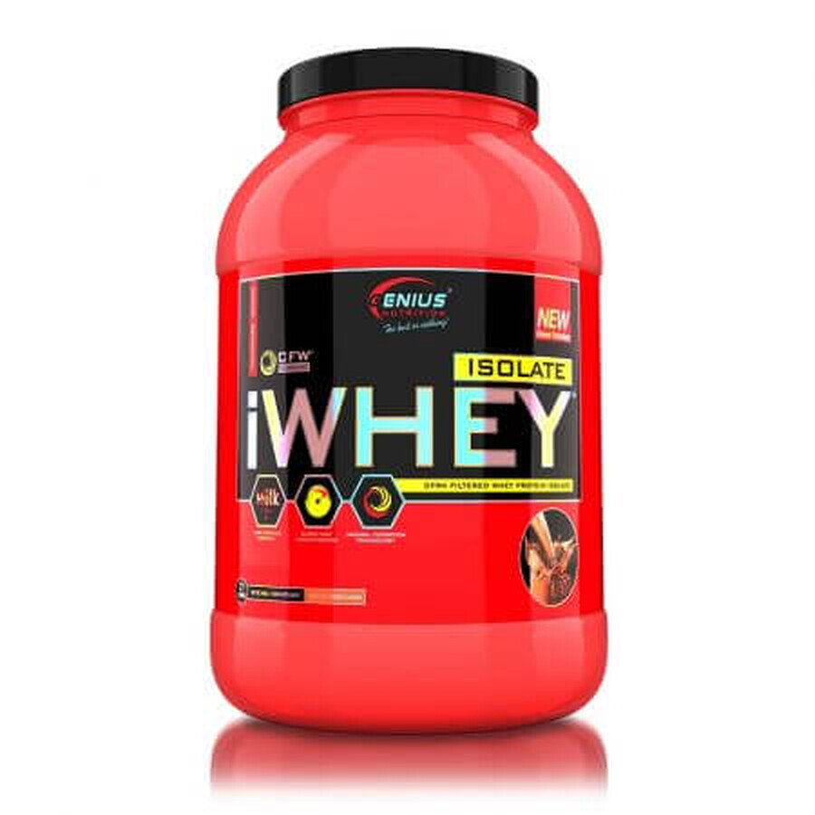 Proteína en polvo aislada iWhey sabor chocolate, 900 g, Genius Nutrition