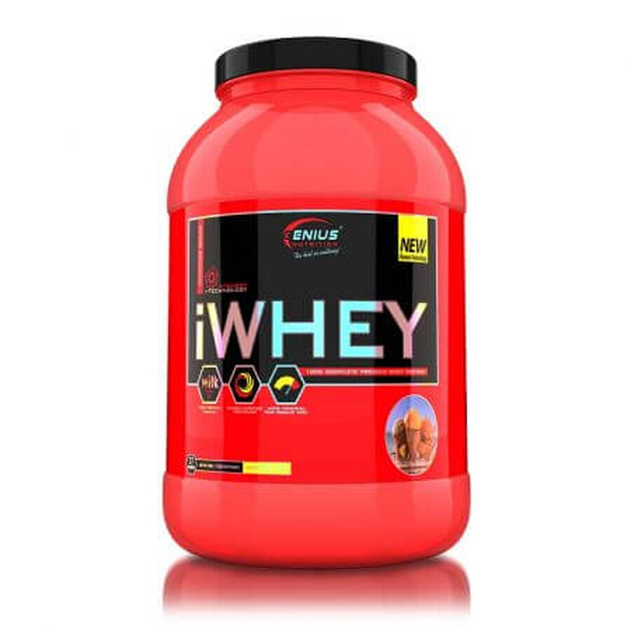 Proteína en polvo sabor helado de vainilla iWhey, 900 g, Genius Nutrition