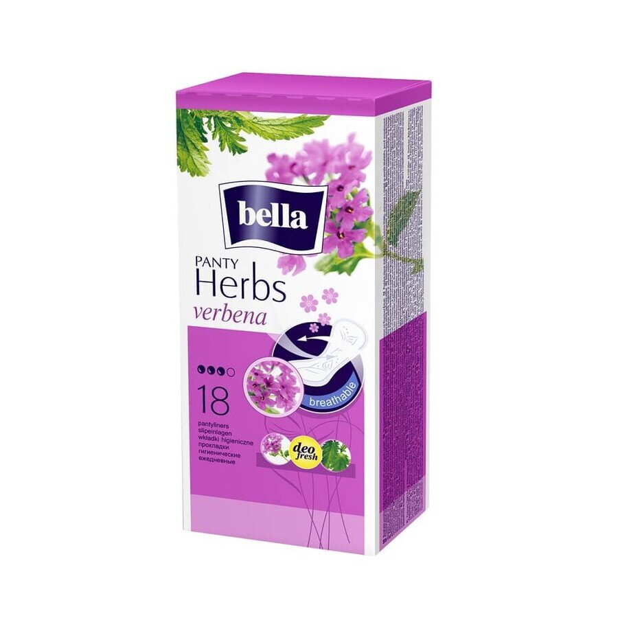 Compresas diarias extra suaves Panty Herbs Verbena, 18 unidades, Bella