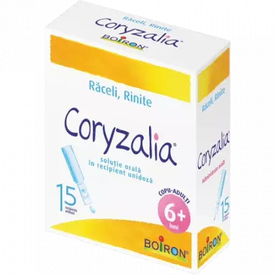 Coryzalia, solución oral en envase monodosis, 15 envases monodosis, Boiron