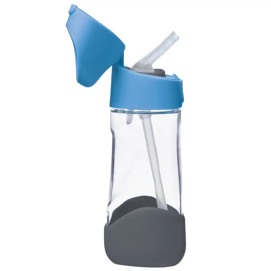 Vaso con pajita, + 9 meses, Azul, 450 ml, BBOX