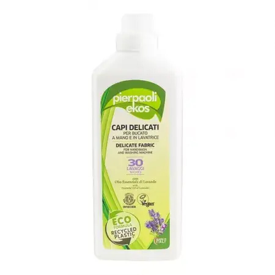 Detersivo liquido eco per capi delicati, lavaggio manuale e automatico Ekos, 1000 ml, Pierpaoli