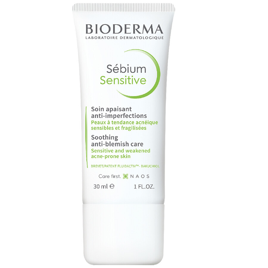 Bioderma Sebium Sensitive Fluido Calmante e Hidratante Pieles Acneicas, 30 ml