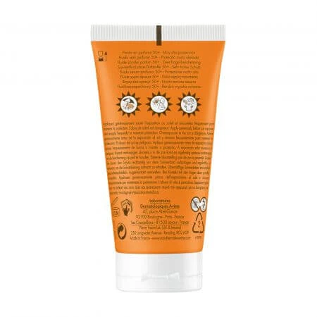 Parfümfreies Fluid für Sonnenschutz SPF 50+, 50 ml, Avene