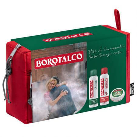 Deo Spray Original 150ml + Deo Spray Intensivo 150ml + Crema Corporal 150ml, Borotalco